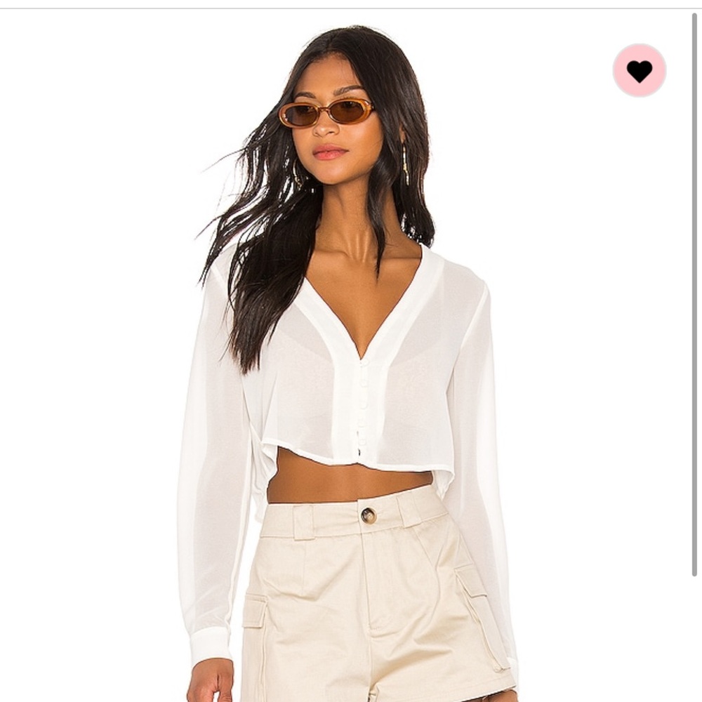 Belinda Button Up Top in White